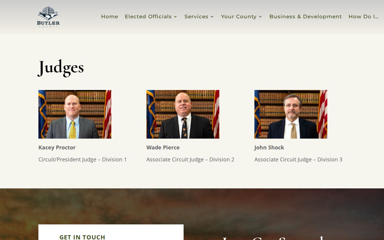 Butler County court docket judges and Circuit Court record context