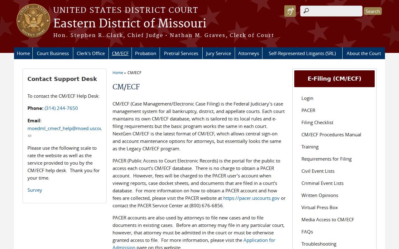 Butler County Neelyville court docket separate CM ECF PACER source