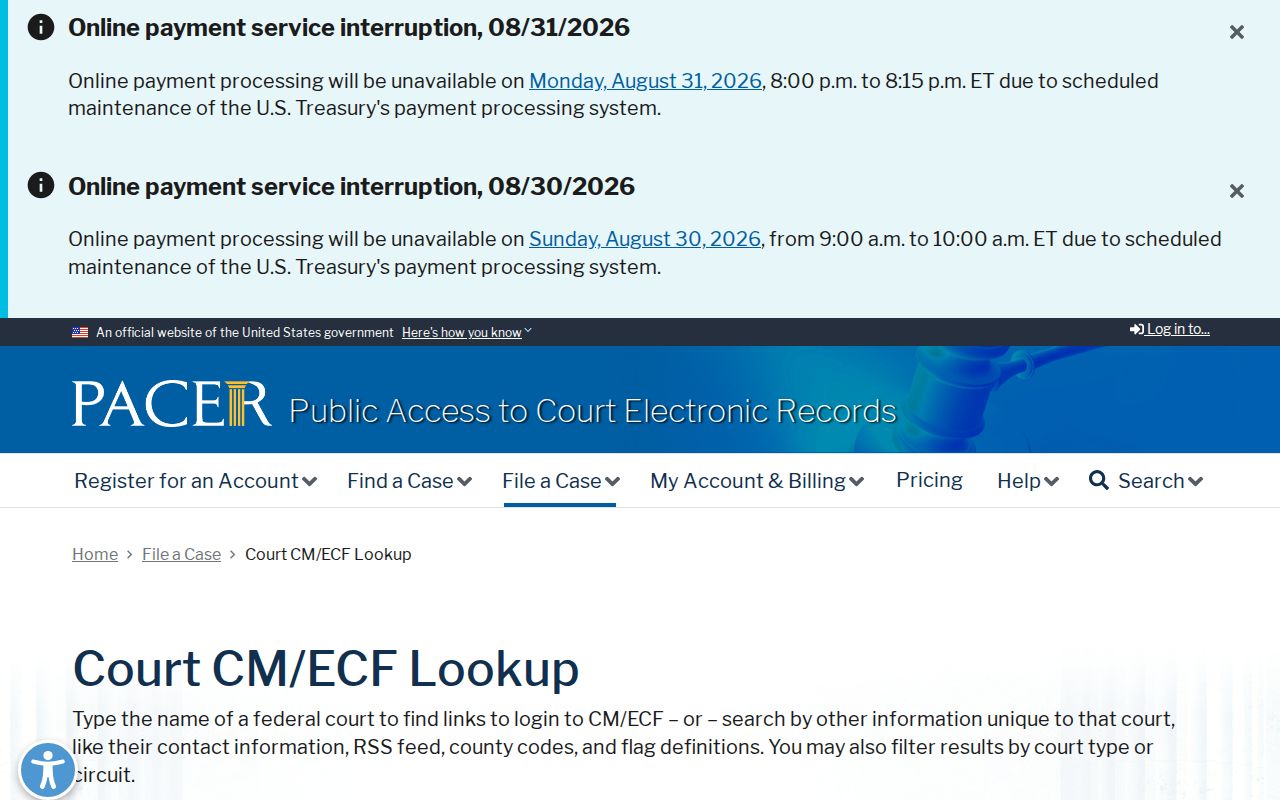 Butler County Qulin court docket separate PACER court lookup